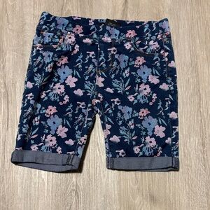 Tractor Floral Patterned Kids' Denim Shorts